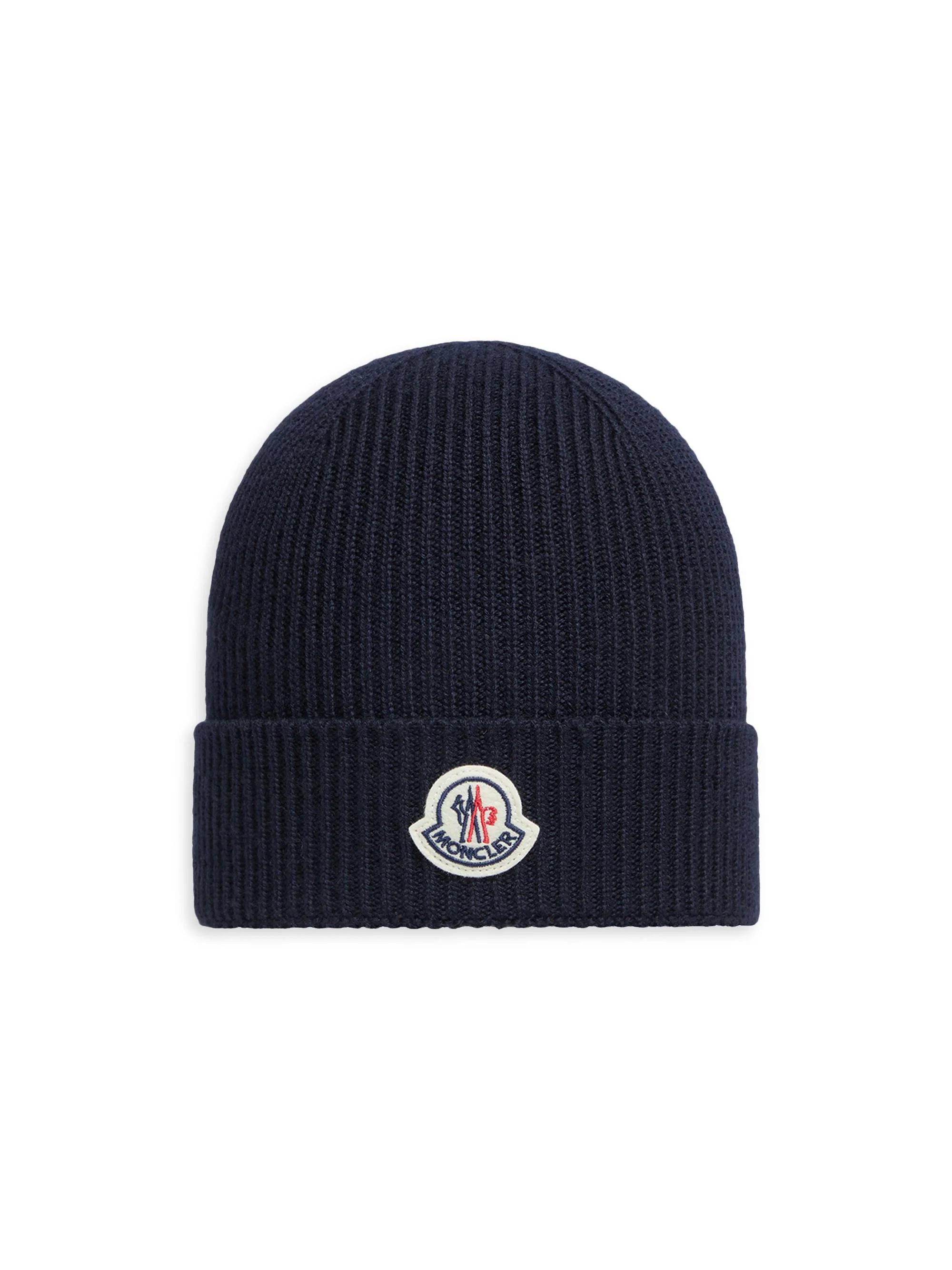 Unisex Beanie Hat in Wool - Navy Blue - 1