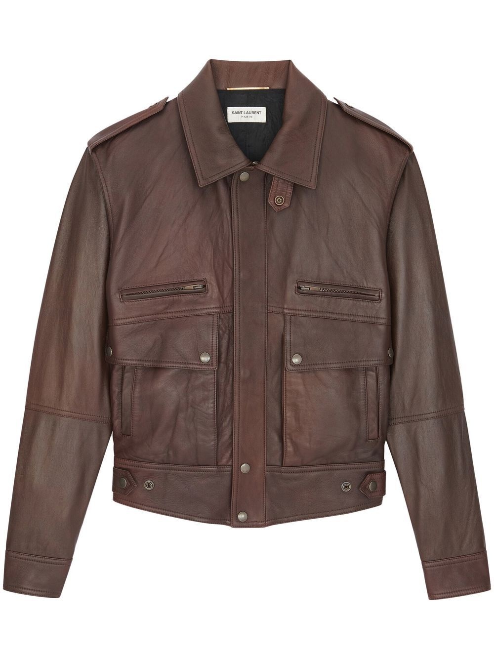 oversized leather jacket - 2