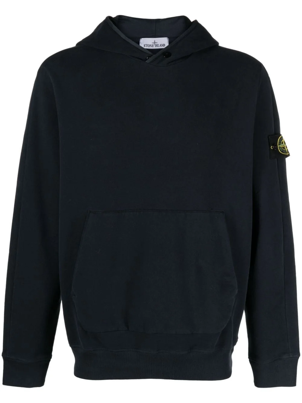 Compass-appliqué cotton hoodie - 1