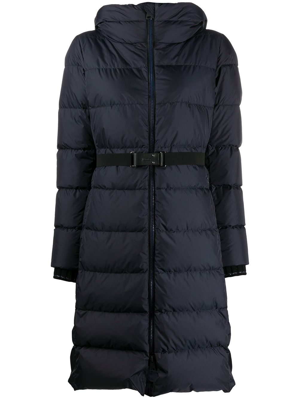 belted padded coat - 1