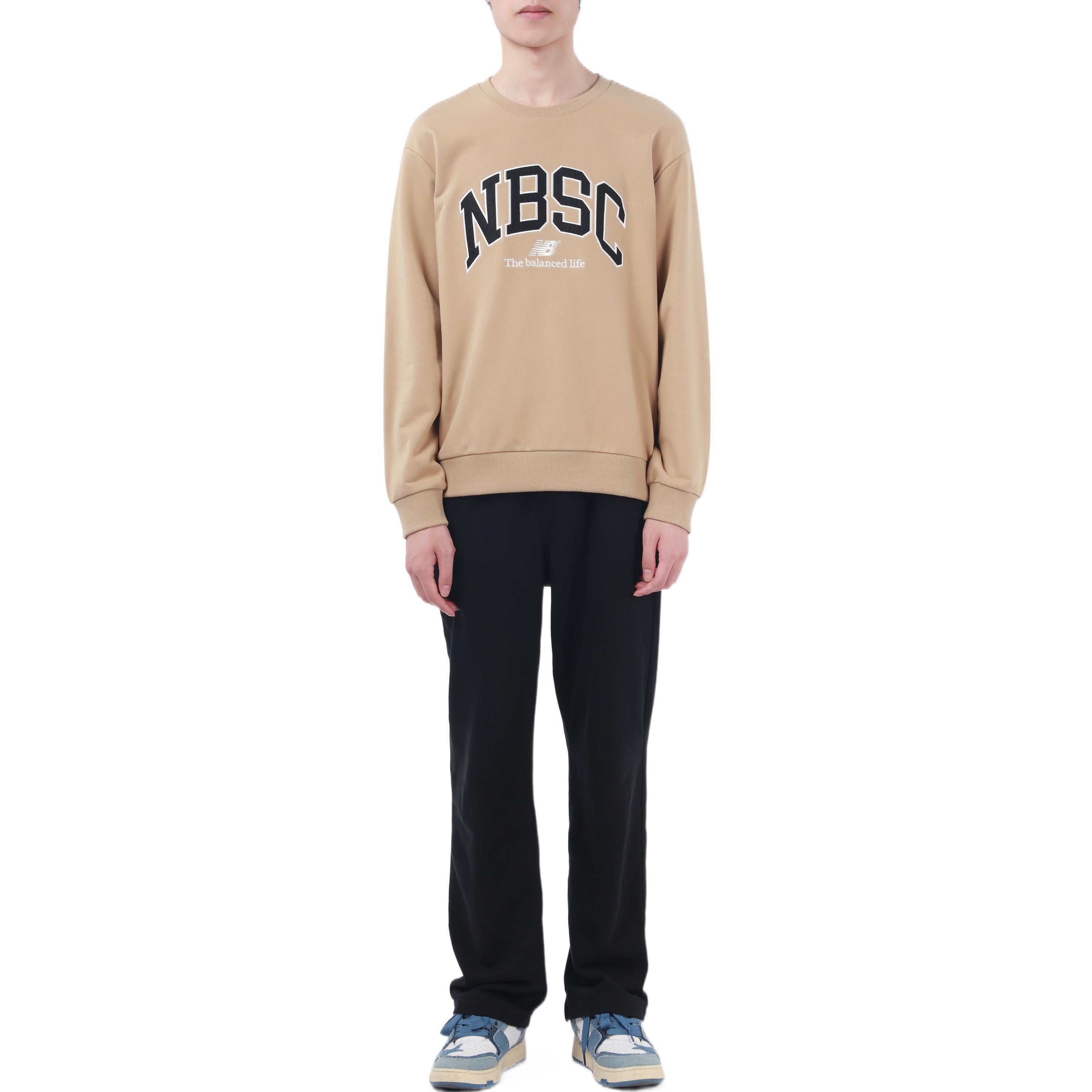 New Balance Logo Crew Neck Sweaters 'Beige' 5CC44333-BEI - 2