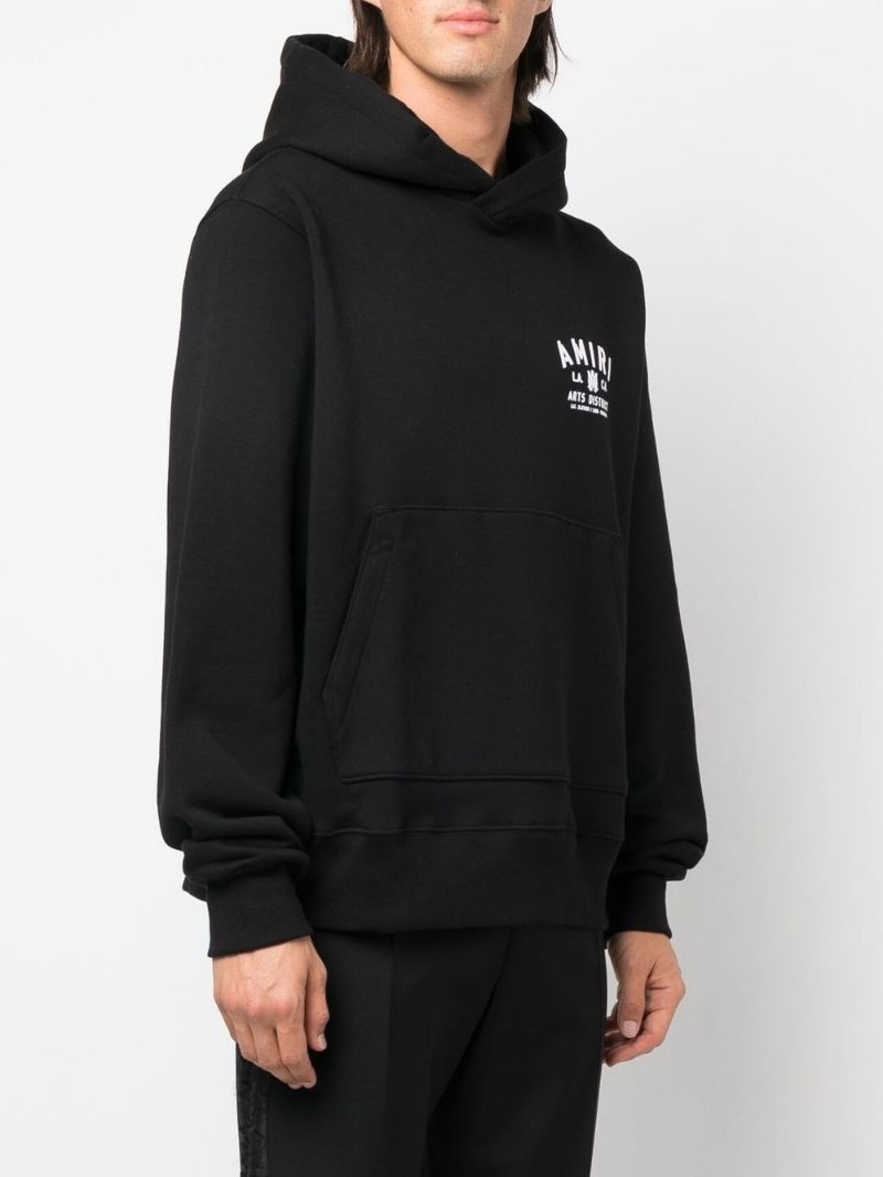 logo-print cotton hoodie - 4