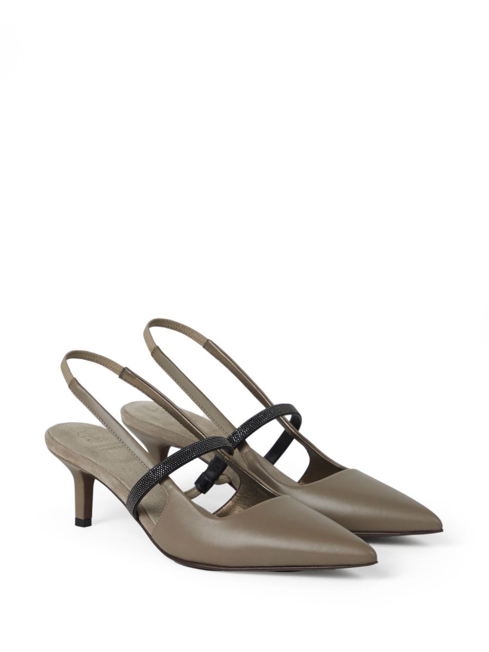 Monili-strap slingback pumps - 2