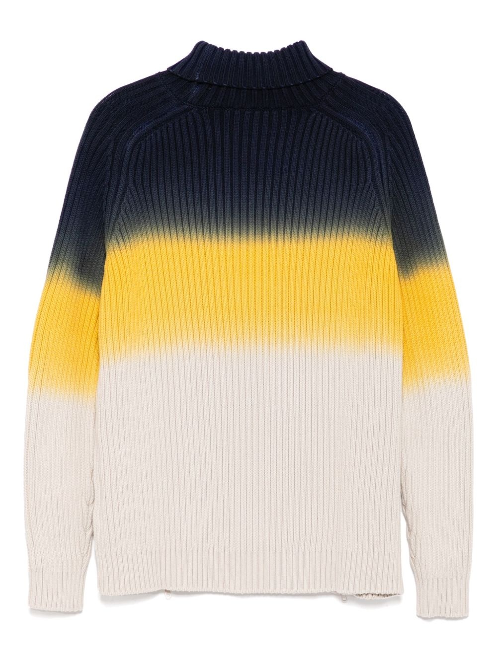 ombré zip-detail jumper - 2