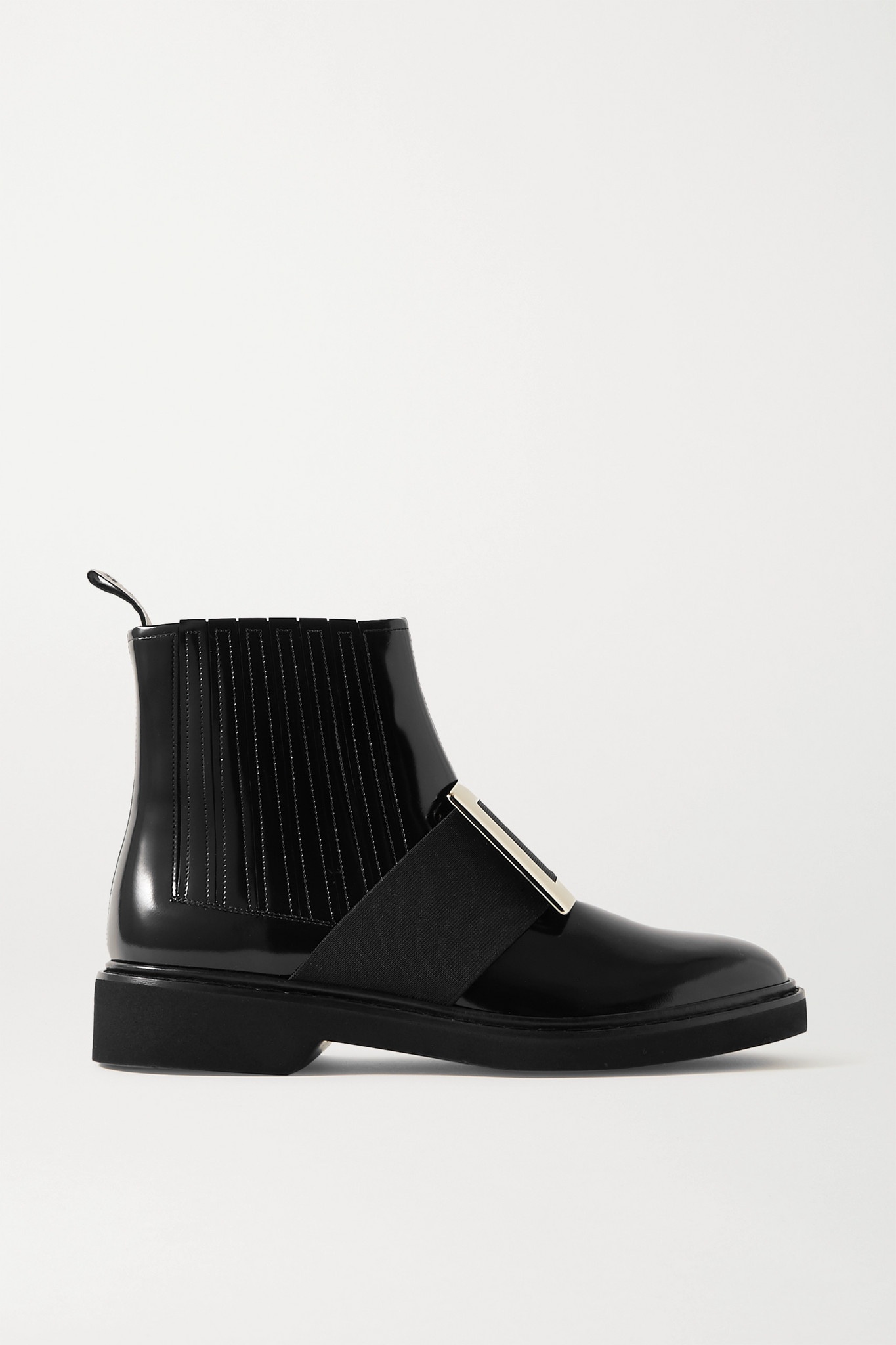 Viv Rangers shearling-lined patent-leather Chelsea boots - 1