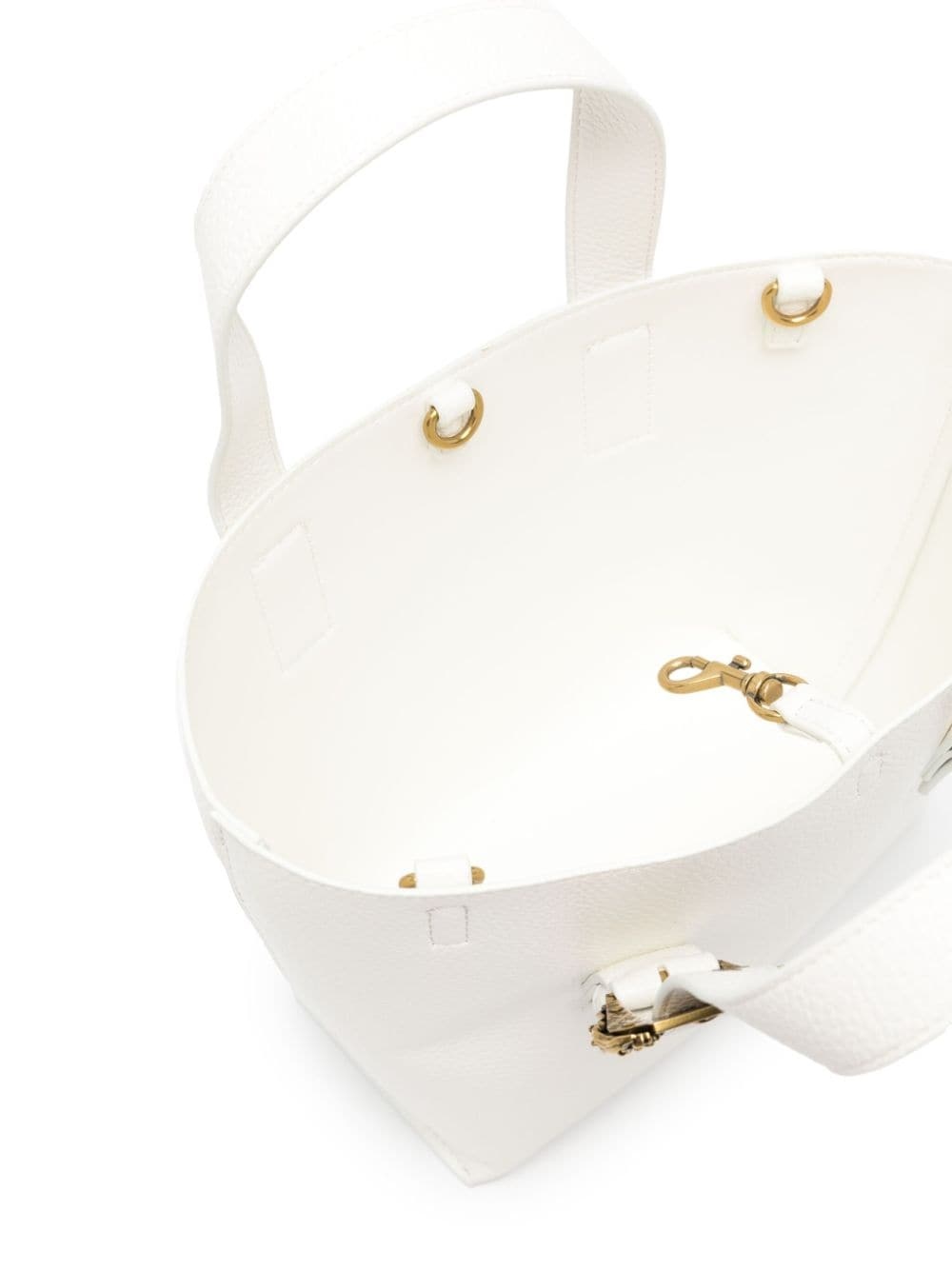 Baroque-buckle grain-texture tote bag - 5