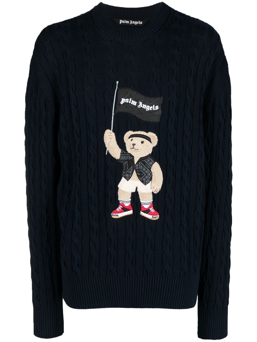 Pirate Bear cable-knit jumper - 1