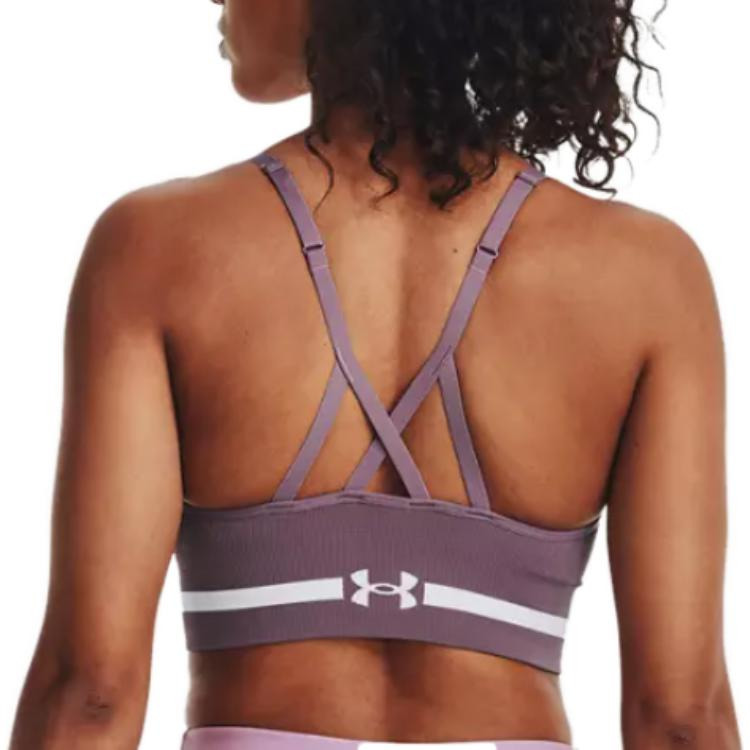 (WMNS) Under Armour Seamless Low Long Bra 'Purple' 1357719-500 - 5