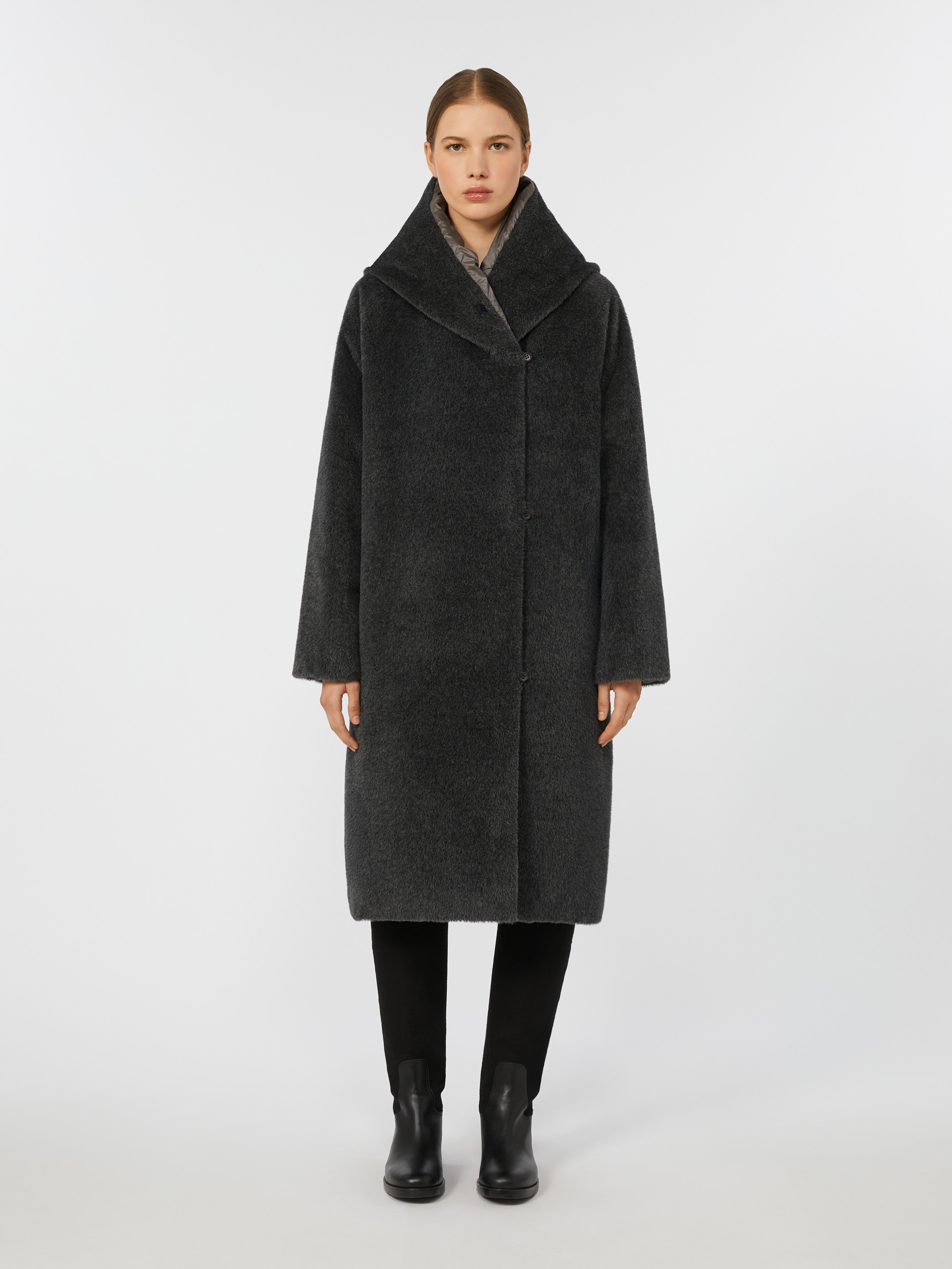 ORION Reversible down jacket in water-repellent fabric and faux fur - 3