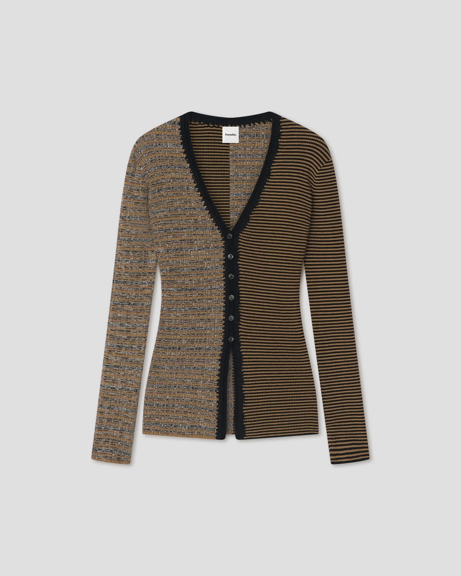 Spacedye Cotton Rib Cardigan - 1