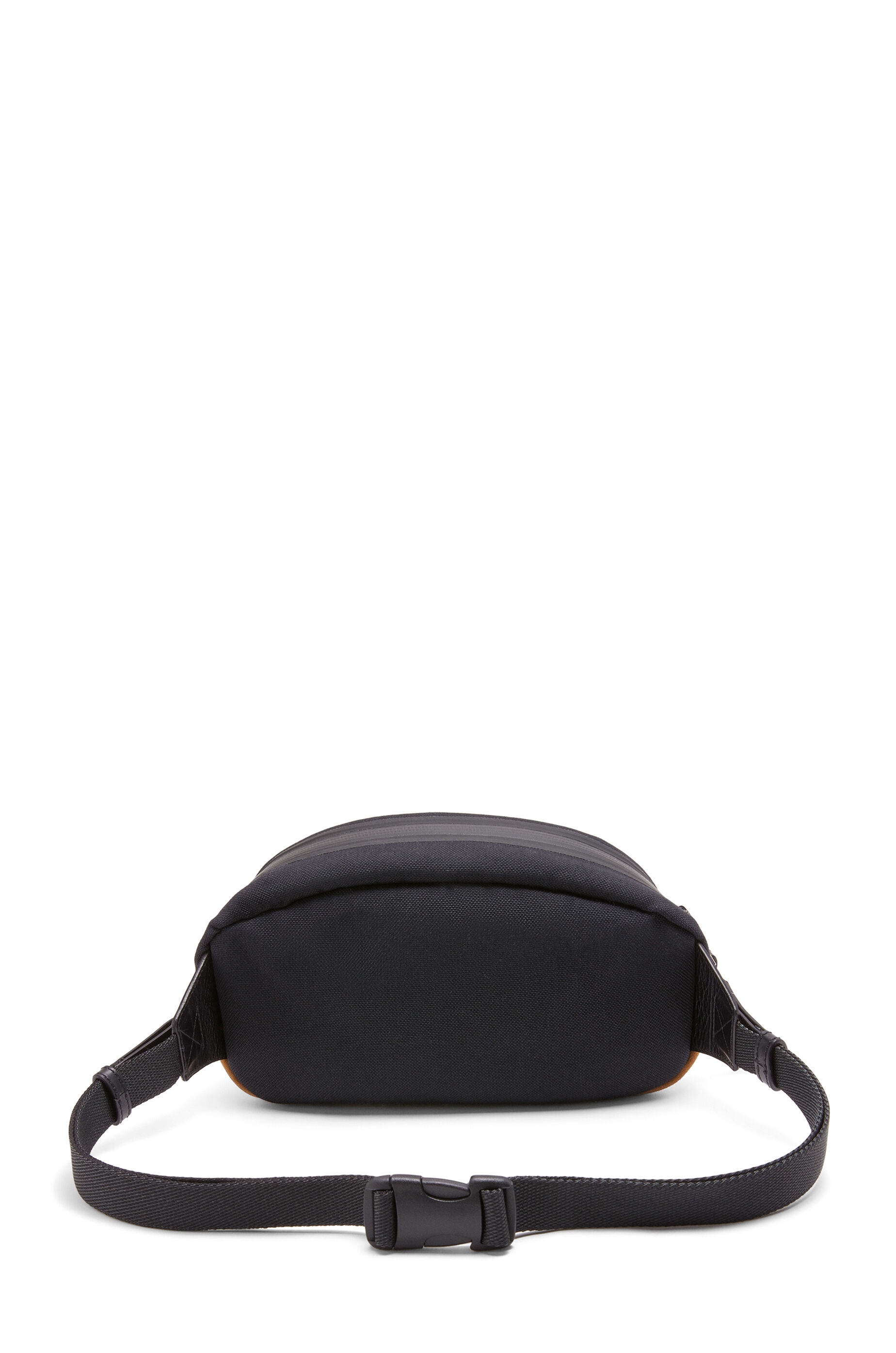 Round bumbag in recycled canvas and suede 5