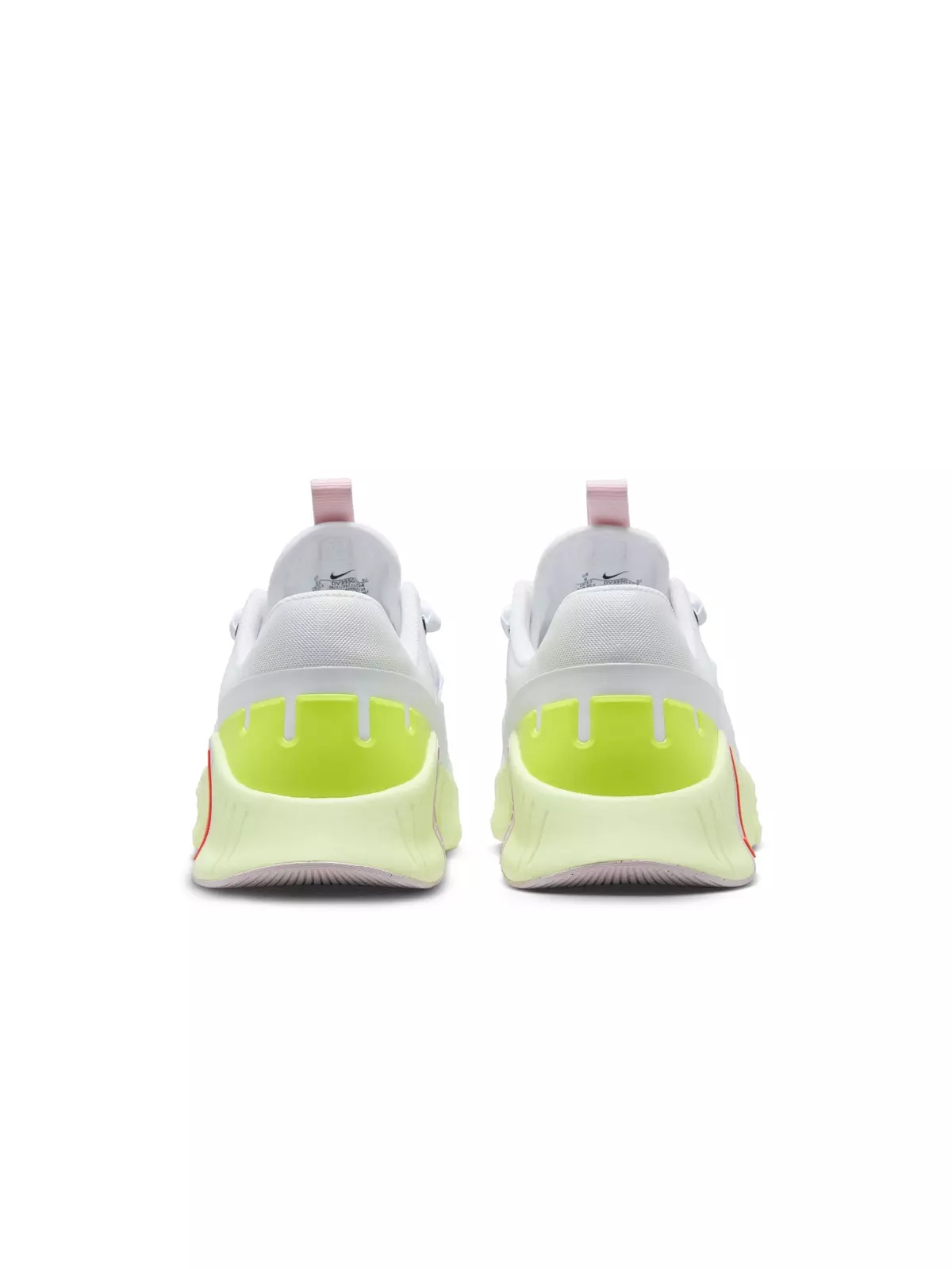 Free Metcon 5 "White/Barely Volt/Pink Foam/Bright Crimson" Women's Training Shoe - 5