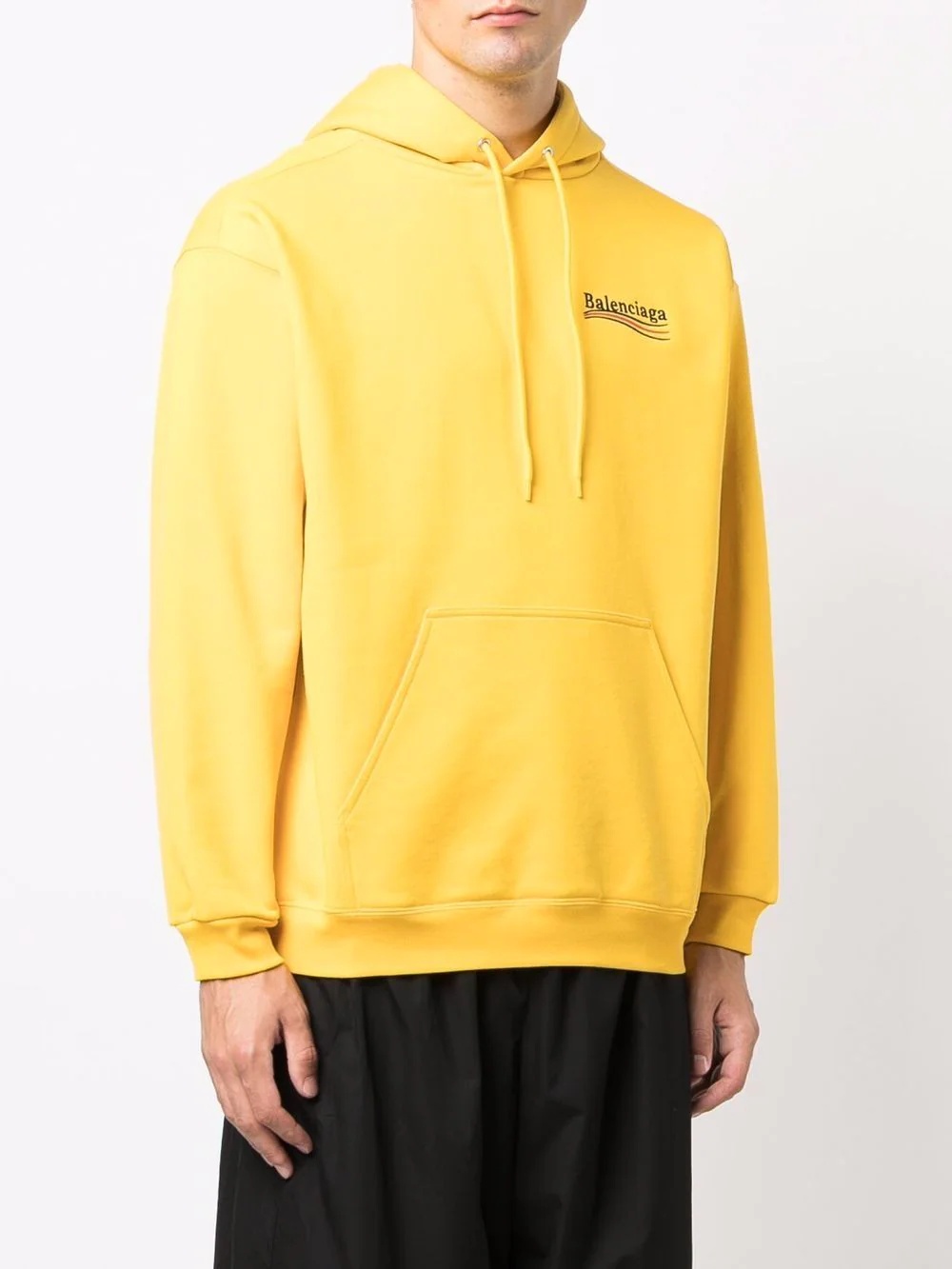 embroidered-logo drawstring hoodie - 4