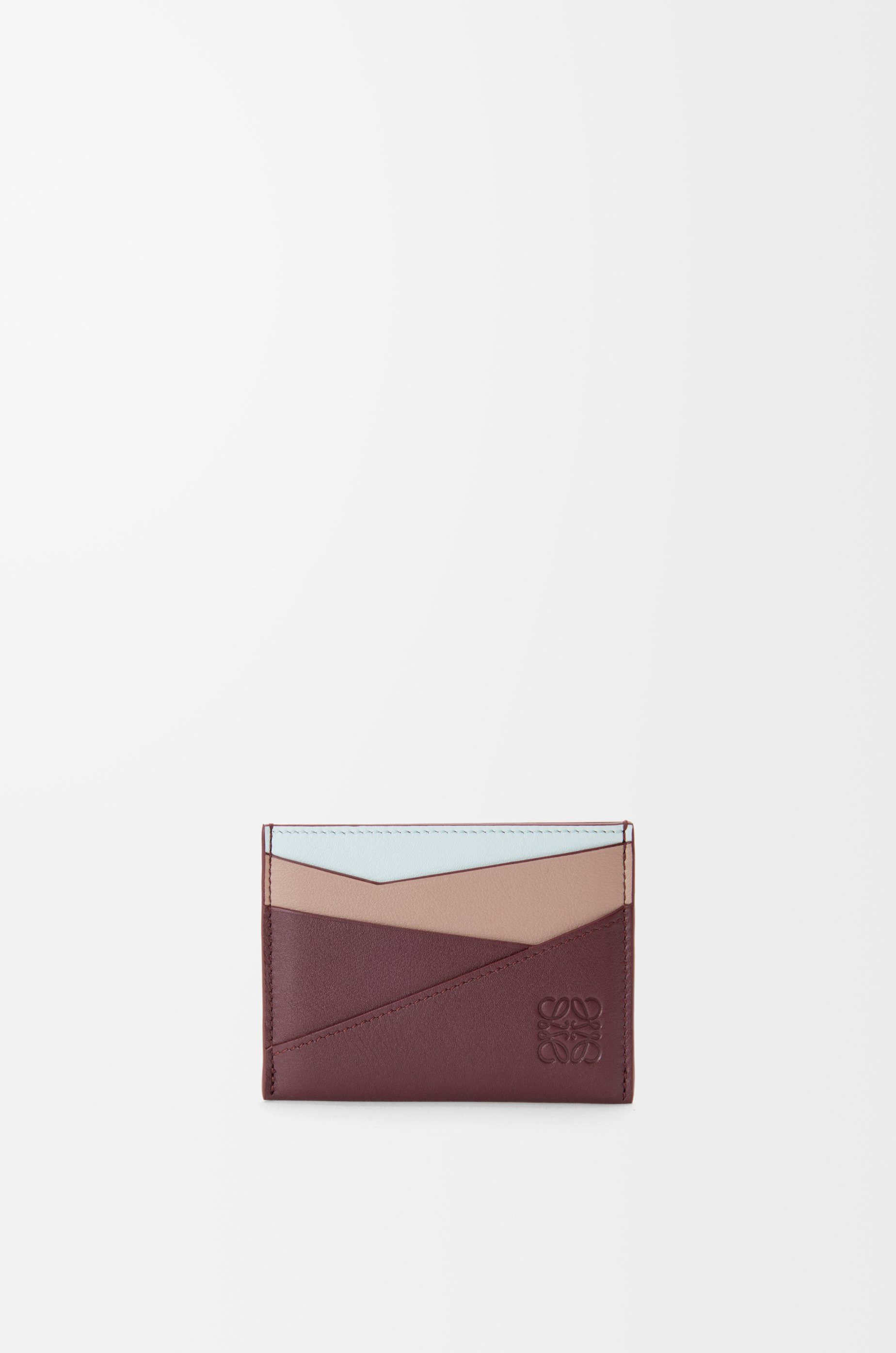 Puzzle plain cardholder in classic calfskin - 1