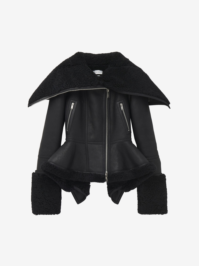 Peplum Shearling Jacket 1