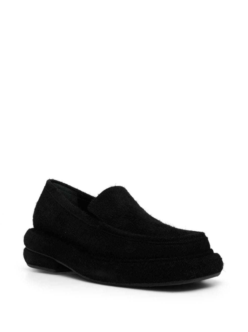 Stacked slip-on suede loafers - 2