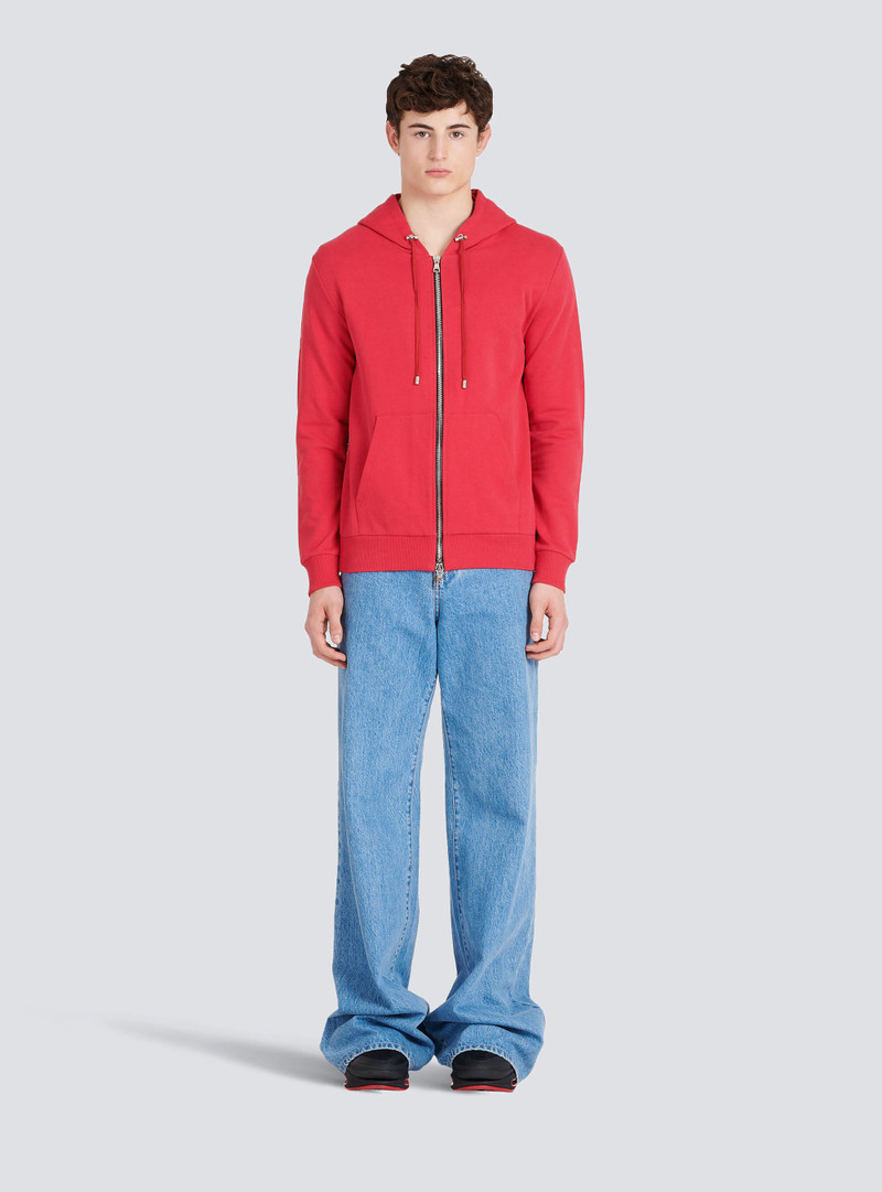 Eco-designed cotton sweatshirt with Balmain logo print 3