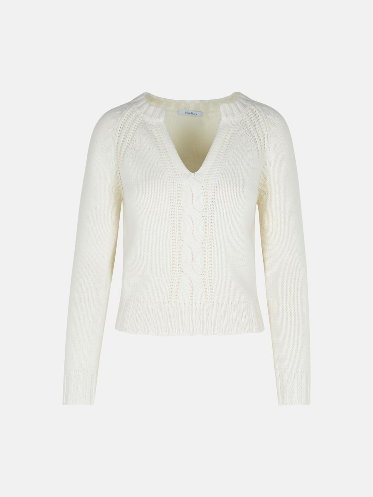 'CANCAN' IVORY CASHMERE SWEATER - 1