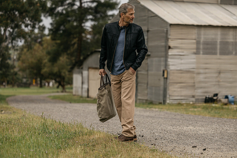 The Double Knee Pants Classic Straight - Sawdust 3