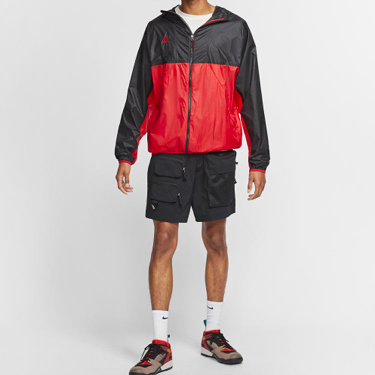 Men's Nike ACG Sports Hooded Jacket Black Red CK7239-657 - 3