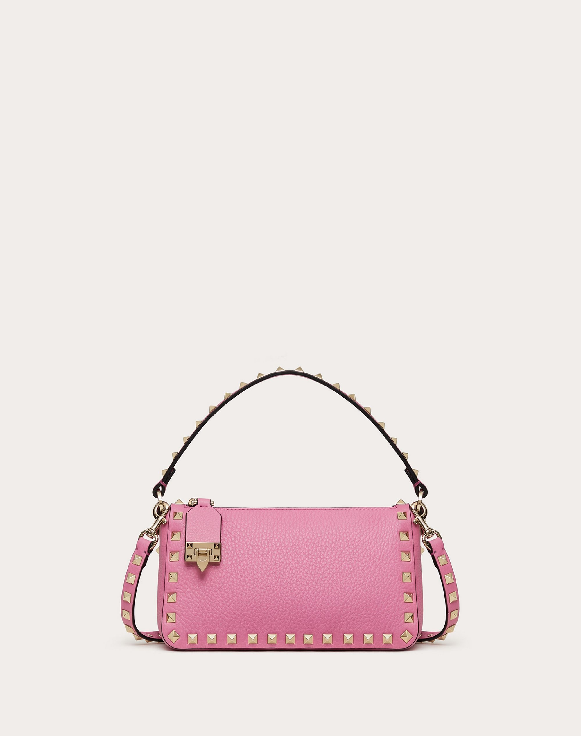 SMALL ROCKSTUD GRAINY CALFSKIN CROSSBODY BAG - 1