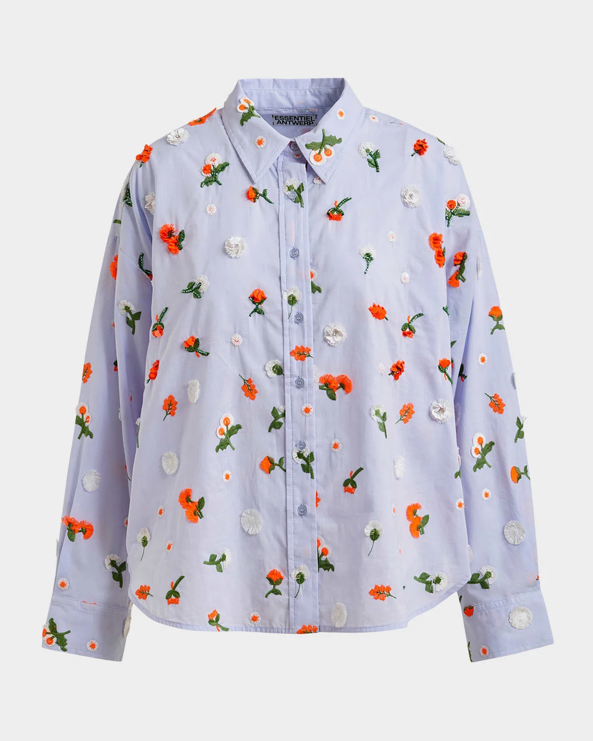 Jimena Embroidered Button-Front Shirt - 1
