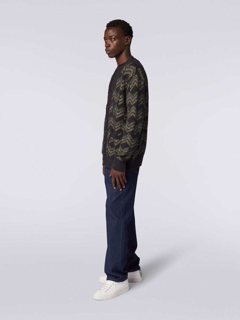 Cotton blend V-neck cardigan 3