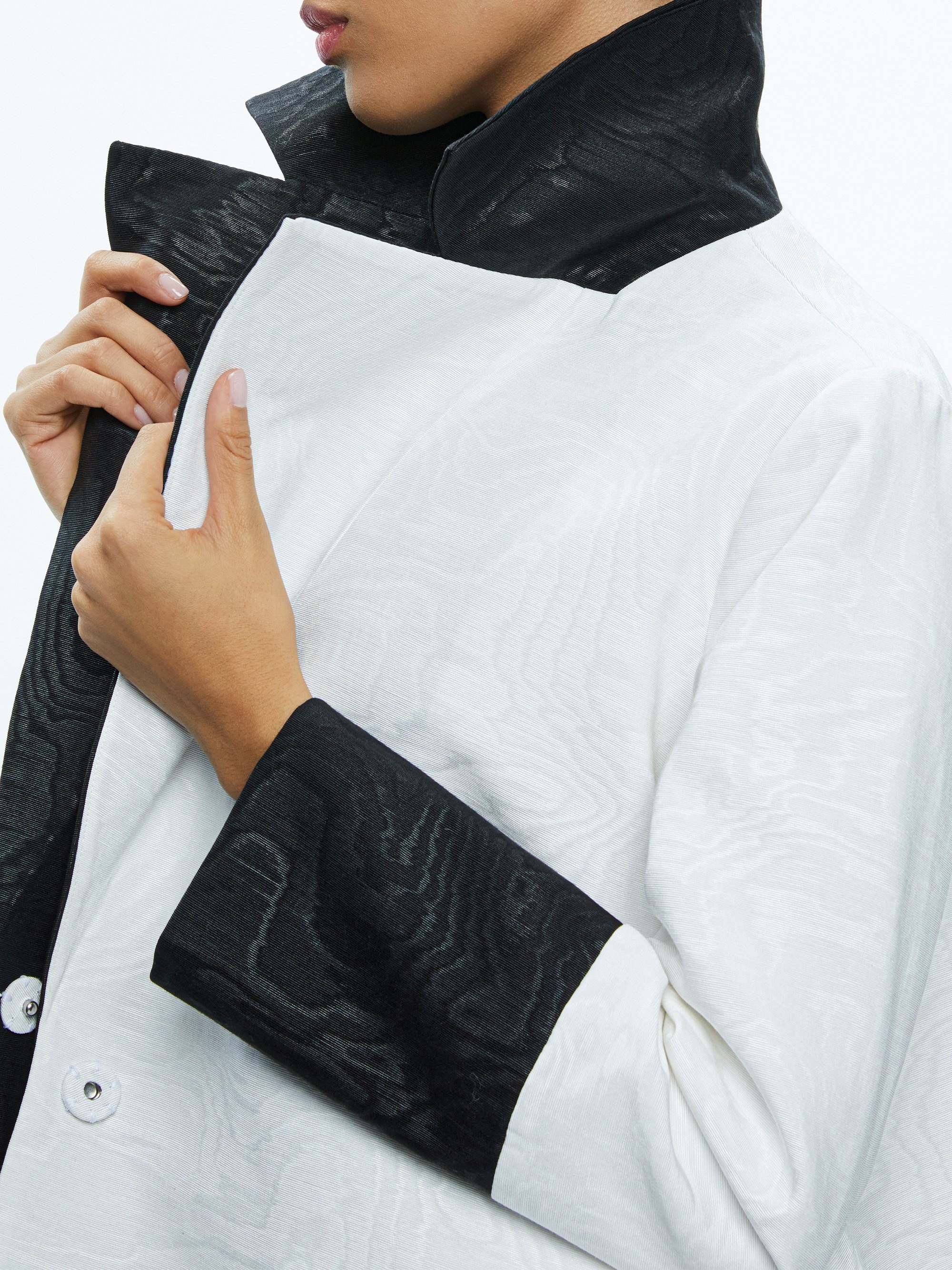 PAOLA SWING COAT WITH BORDER DETAIL - 5