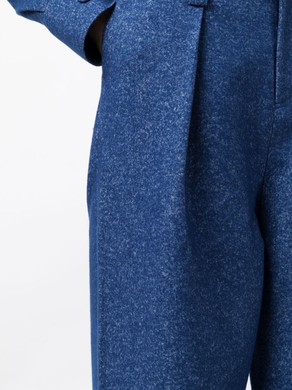pleat-detail straight-leg trousers - 5
