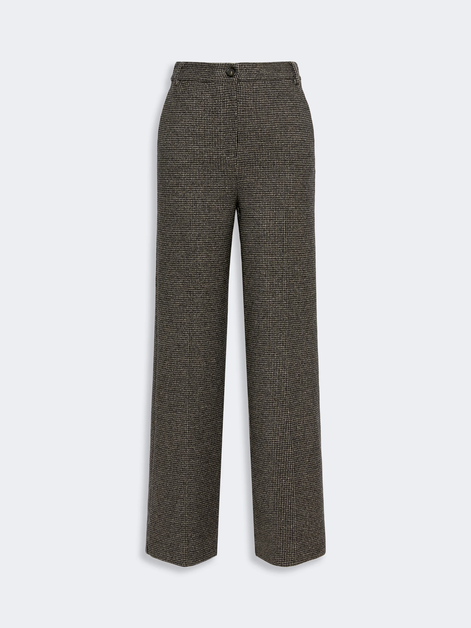 ORATA Micro jacquard jersey trousers - BROWN - 1