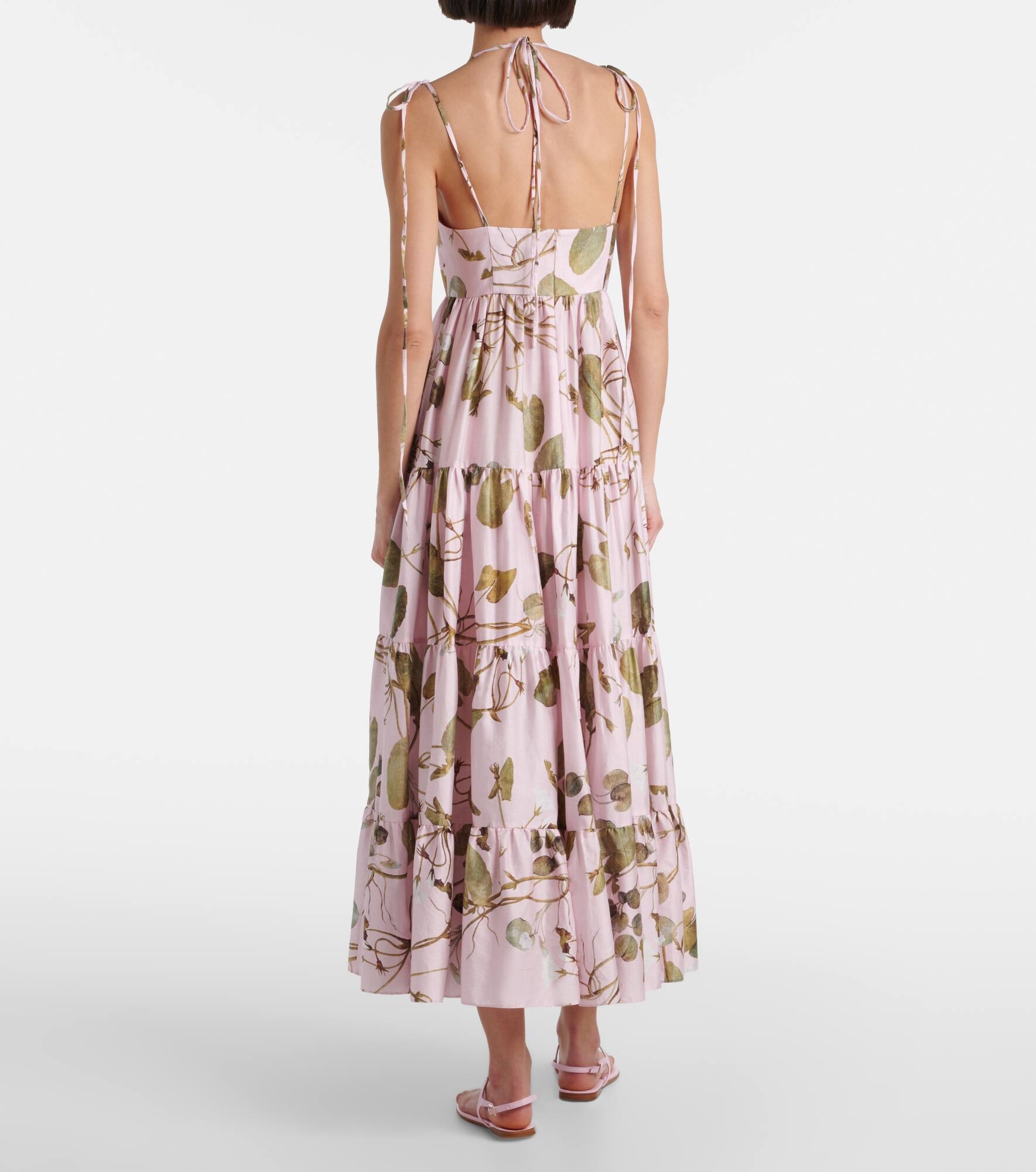 Printed cotton midi dress - 3