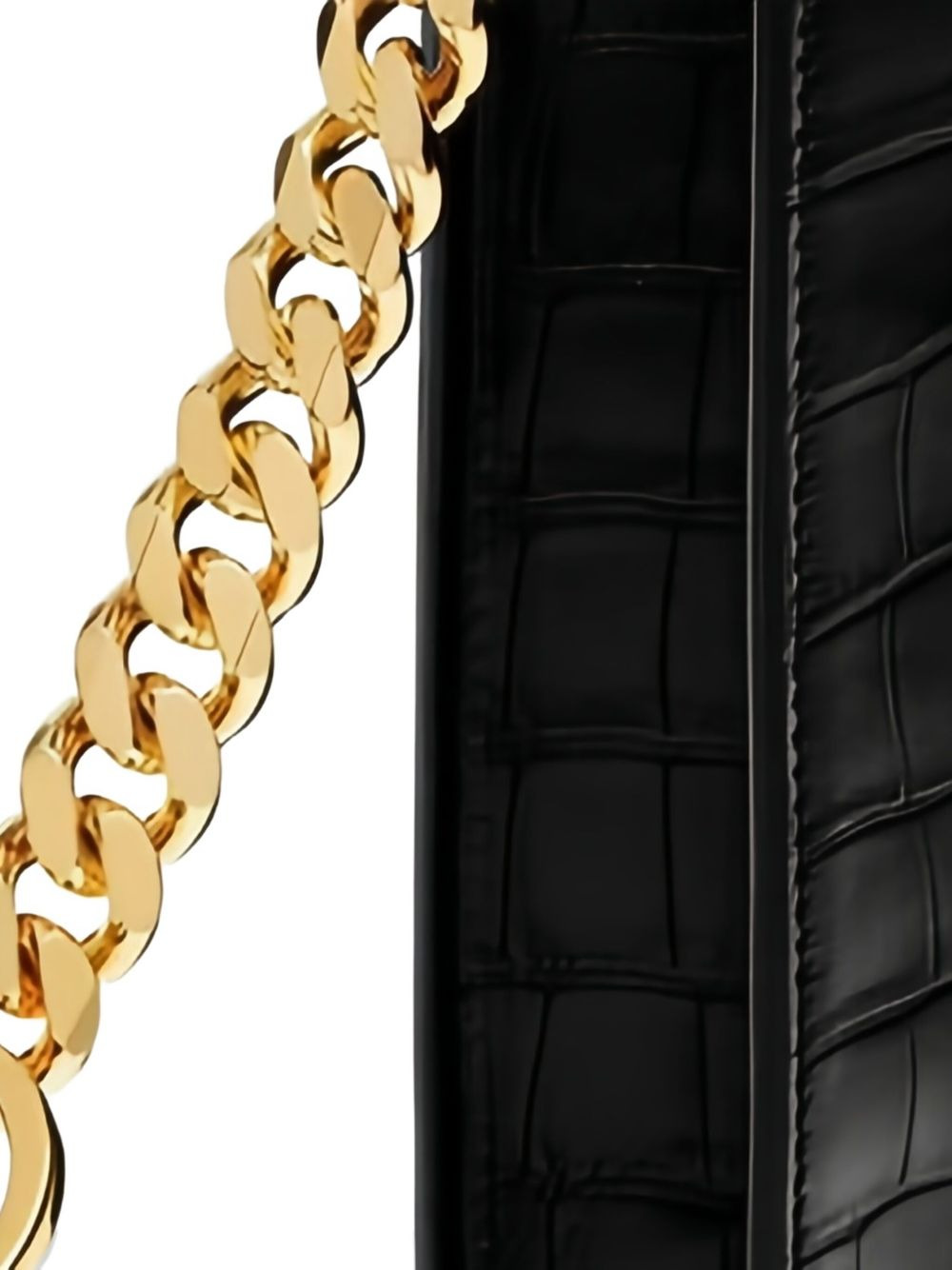 crocodile-embossed laptop bag - 4