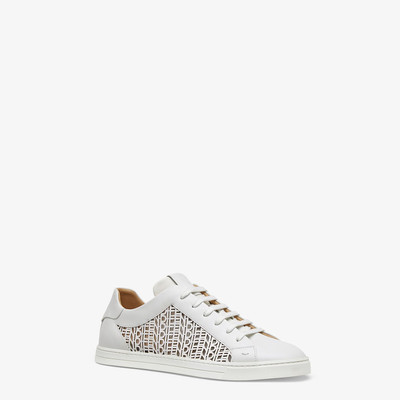 FENDI White leather low-tops outlook