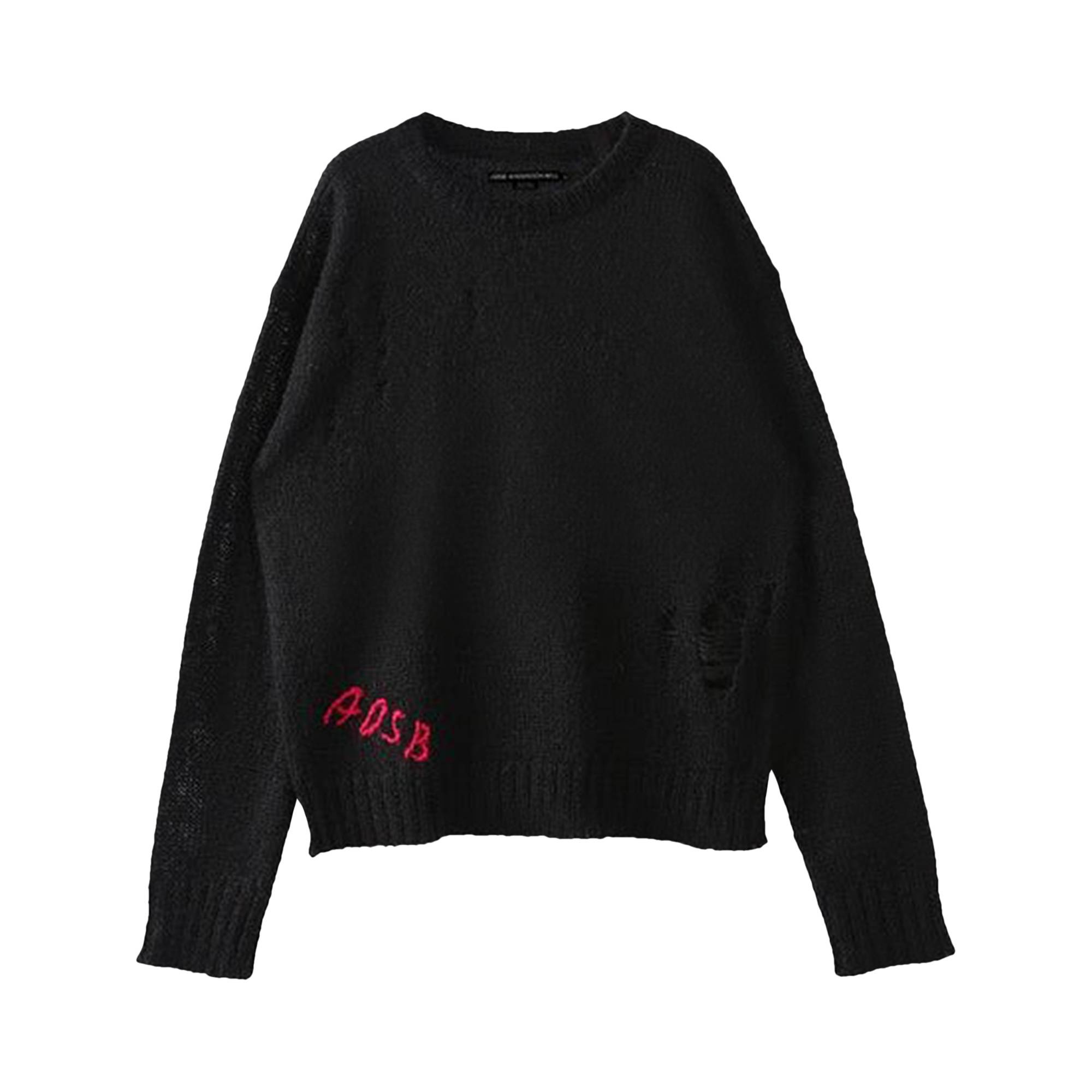 Andersson Bell Kid Mohair Crewneck Sweater 'Black' - 1