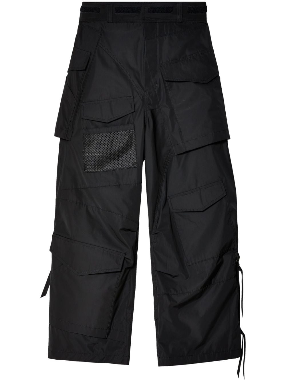 wide-leg cargo trousers - 1