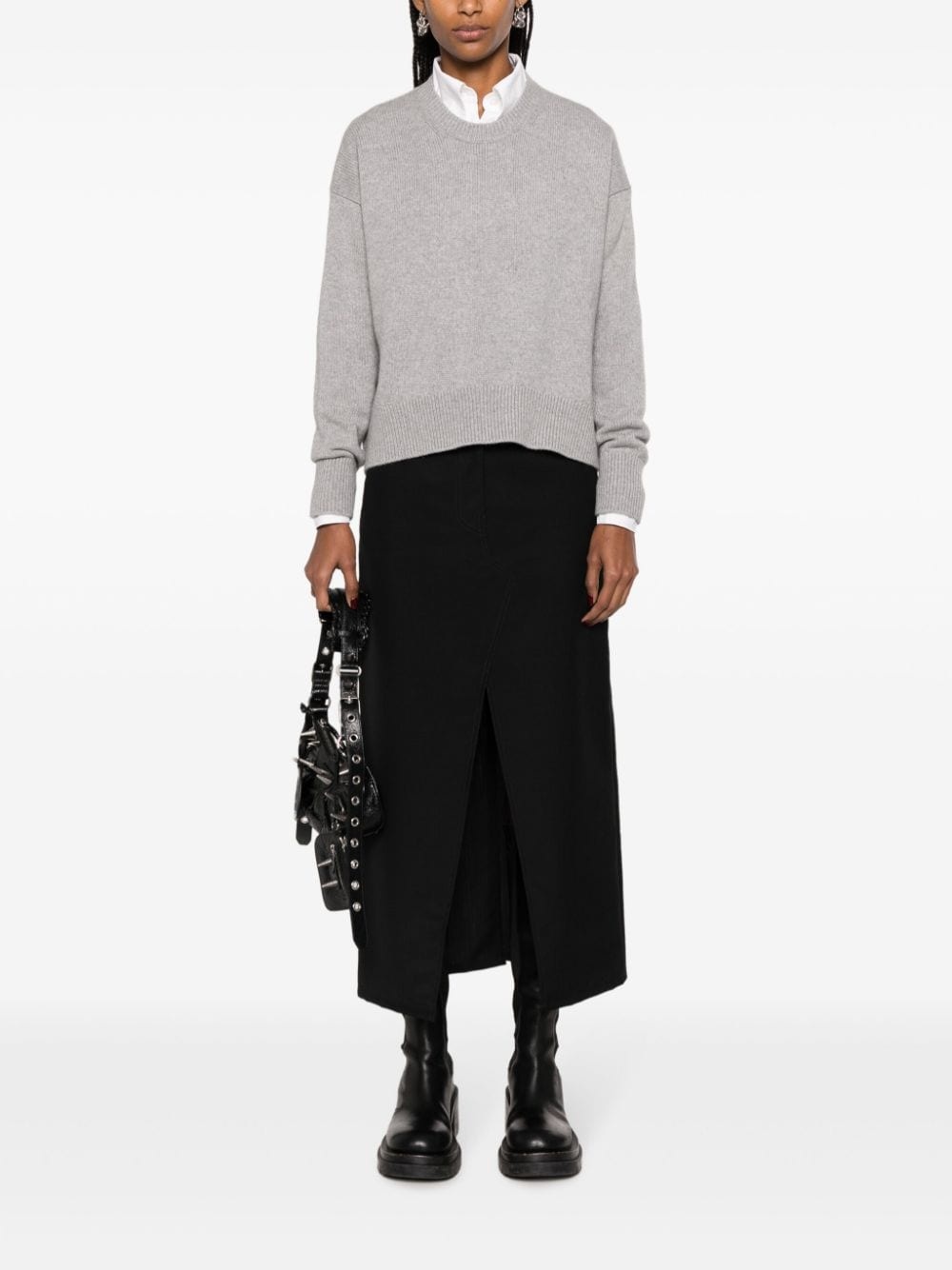 drop-shoulder cashmere jumper - 2