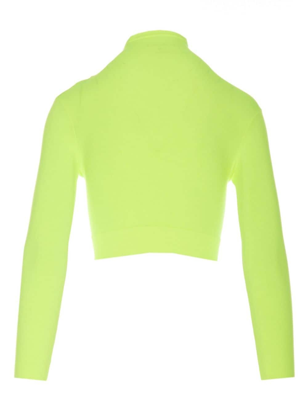 high-neck cropped top - 2