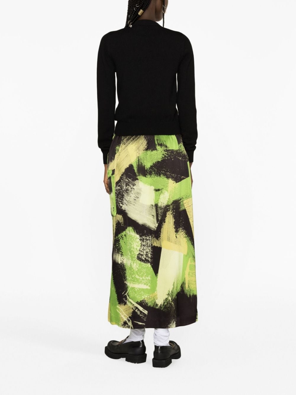 Sunsets-embroidered merino-blend jumper - 4