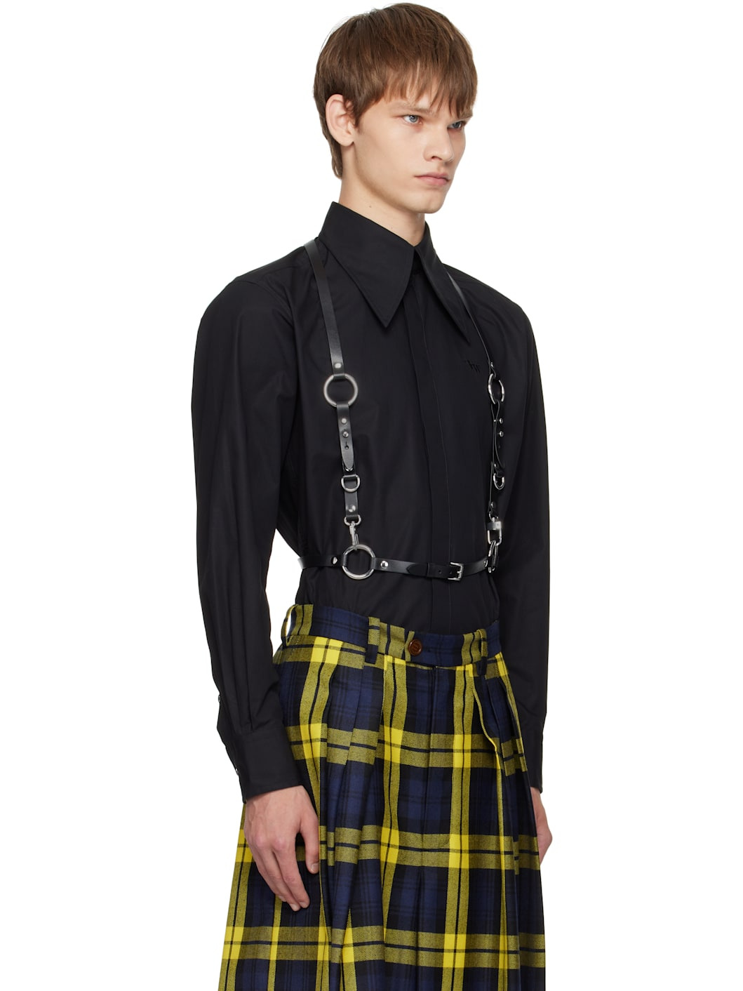Black Smooth Leather Harness - 2