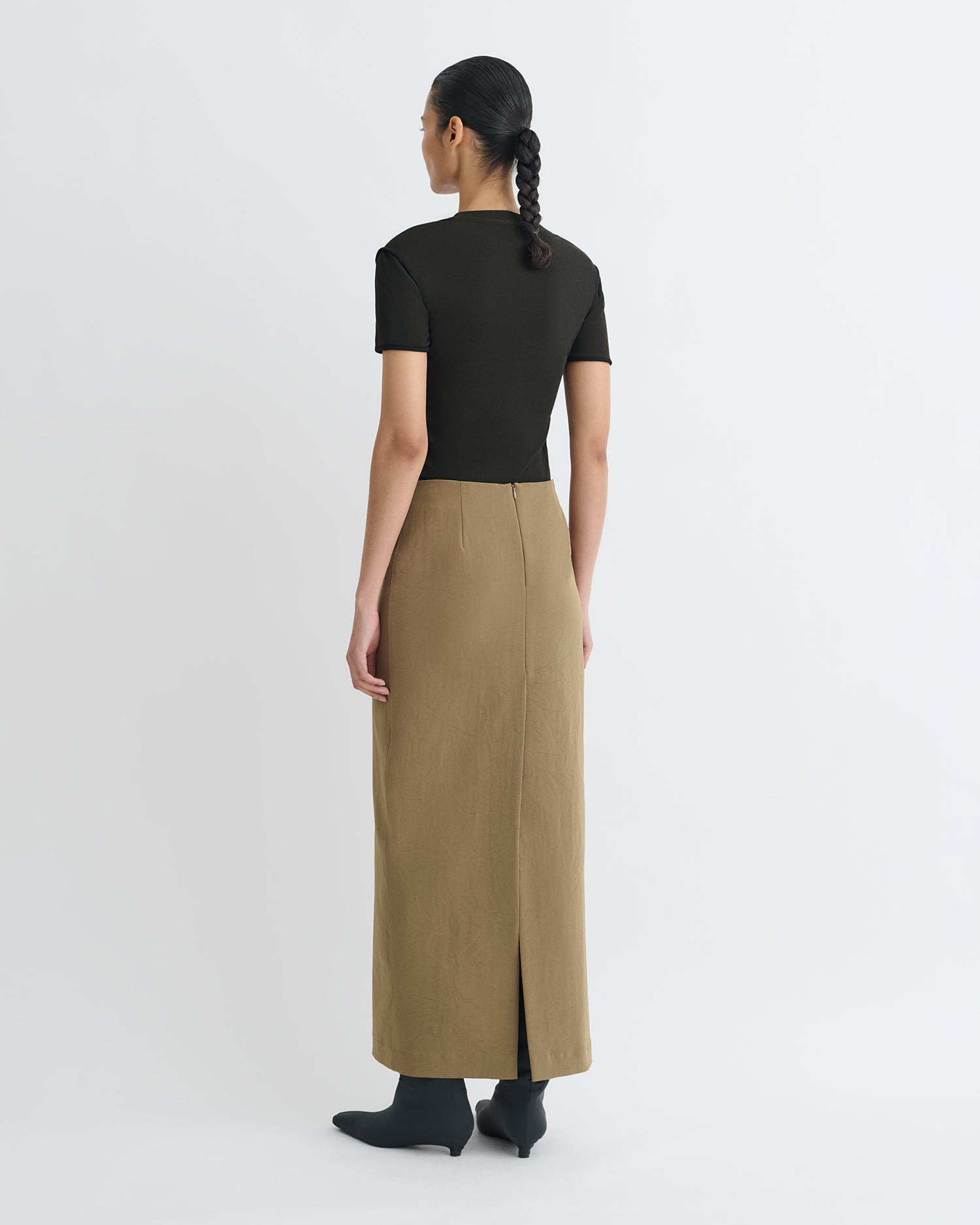 Paper Jersey Midi Skirt - 4