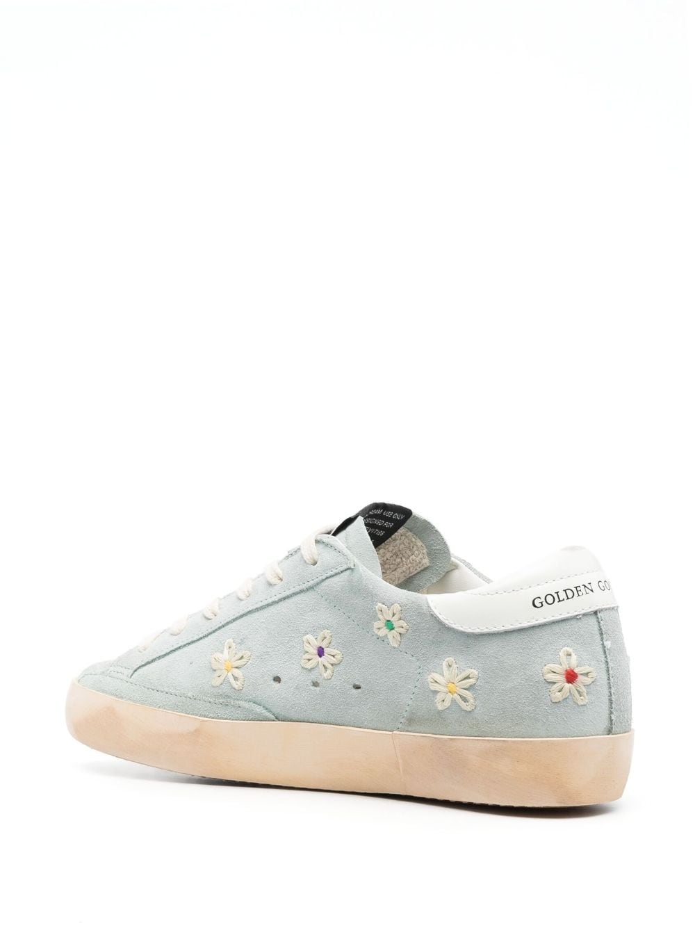 Superstar floral-embroidered suede sneakers - 3