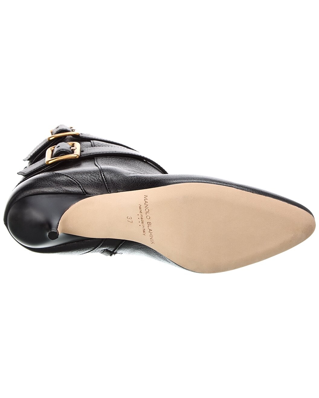 Manolo Blahnik Alciona 50 Leather Bootie - 4