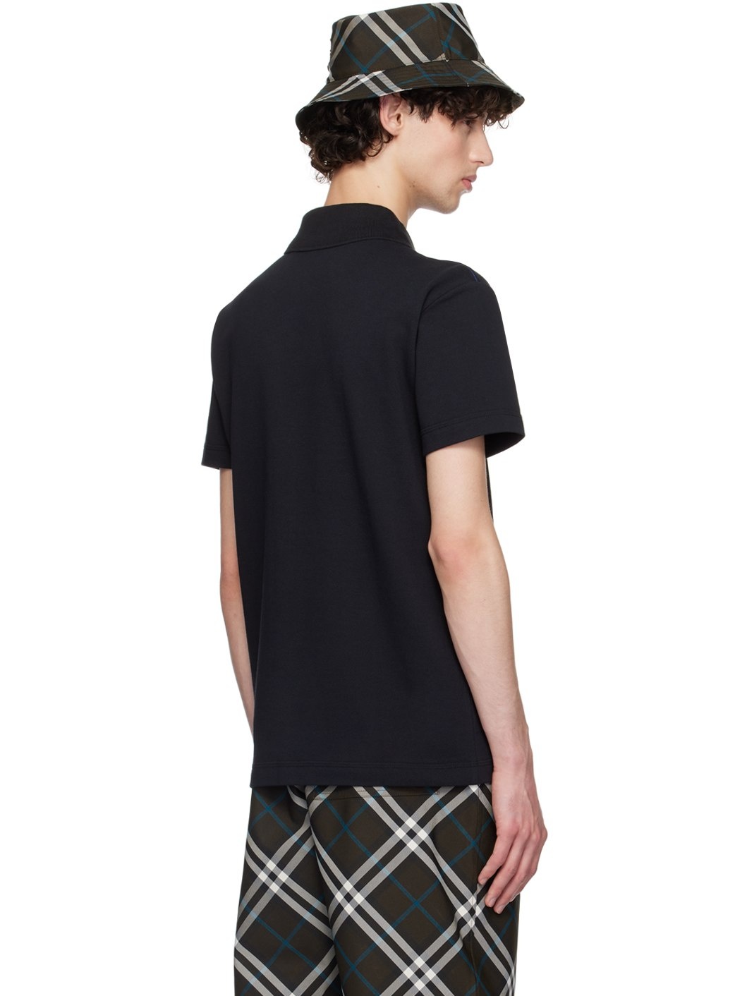Black Cotton Polo - 3