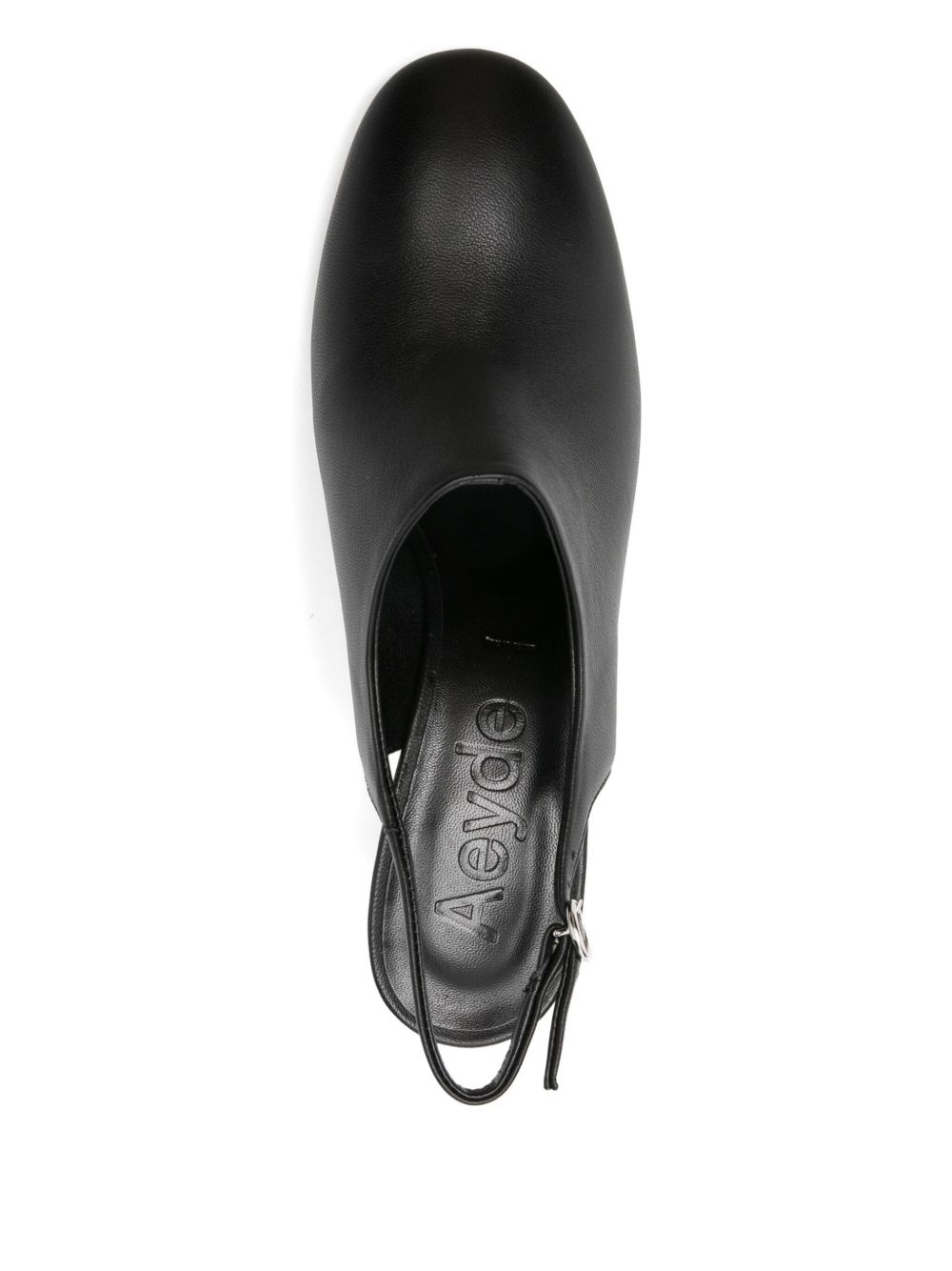 70mm leather slingback pumps - 4