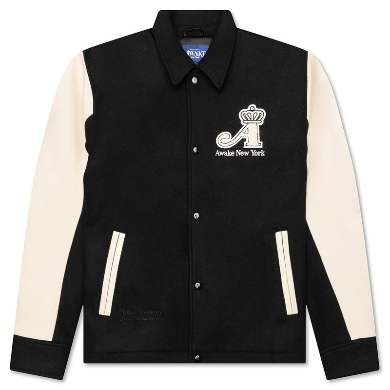 CROWN VARSITY JACKET - BLACK 1
