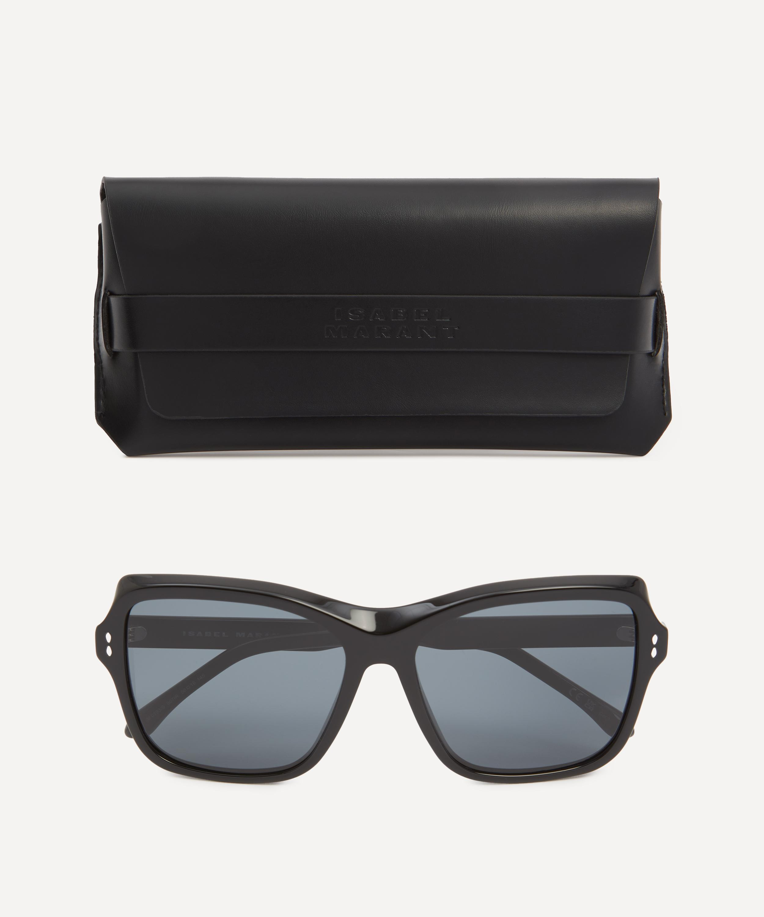 Acetate Square Black Sunglasses - 4