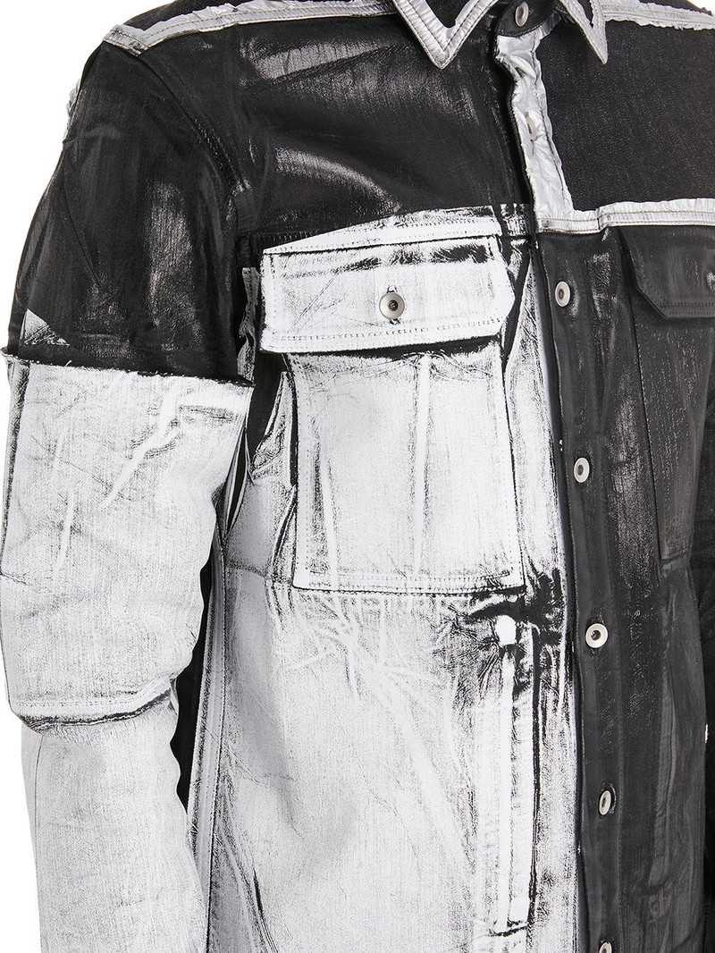 washed effect panels denim jacket 9