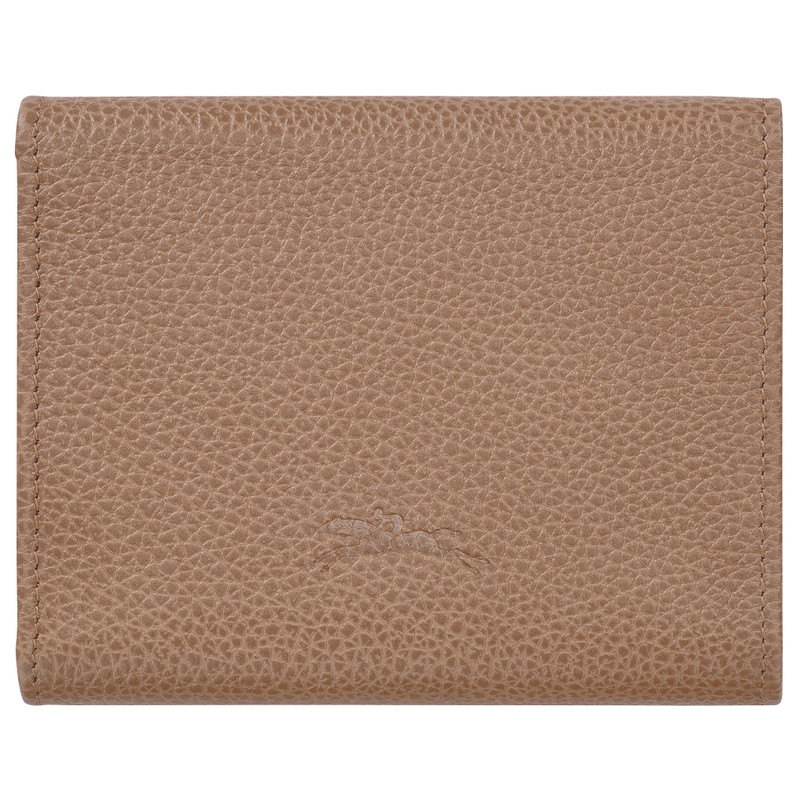 Longchamp Le Foulonné Compact wallet Biscuit - Leather outlook