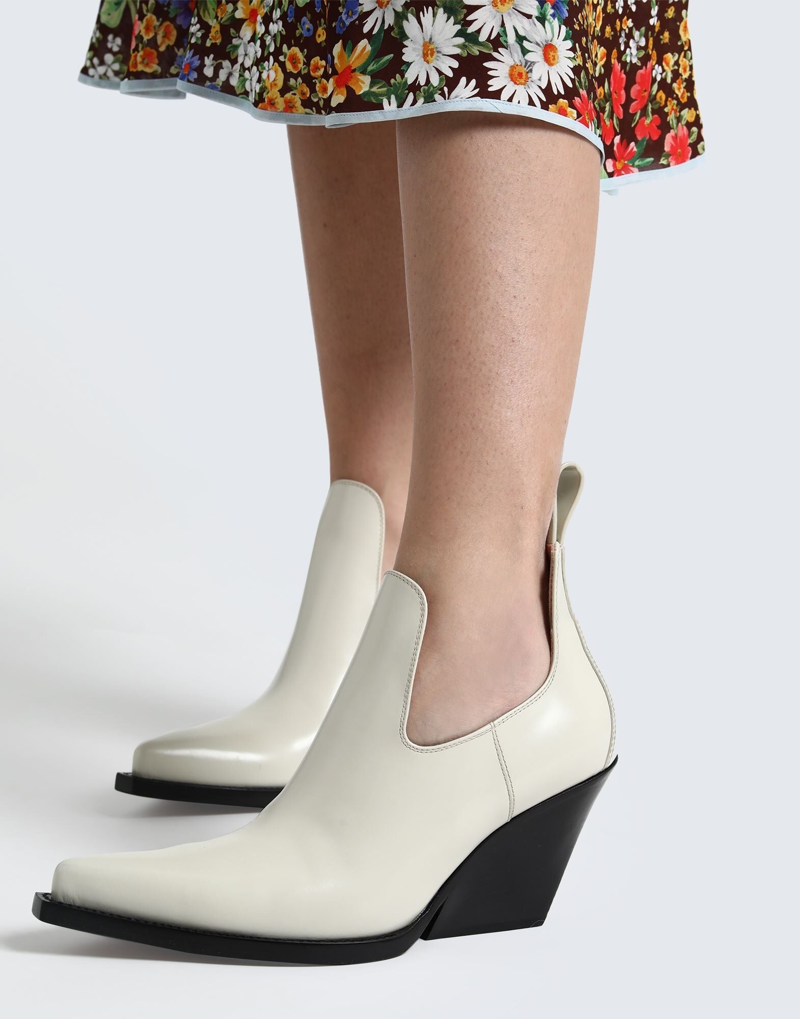 White Women's Ankle Boot - 2