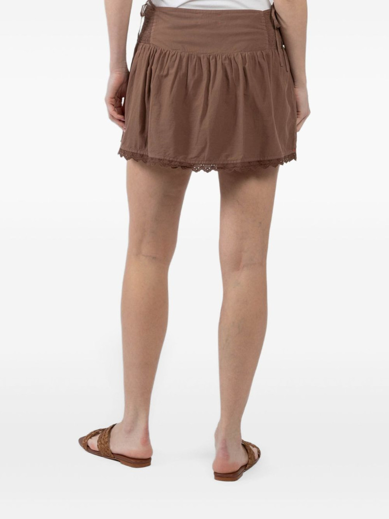 Paloma lace-trimmed smocked skirt 4